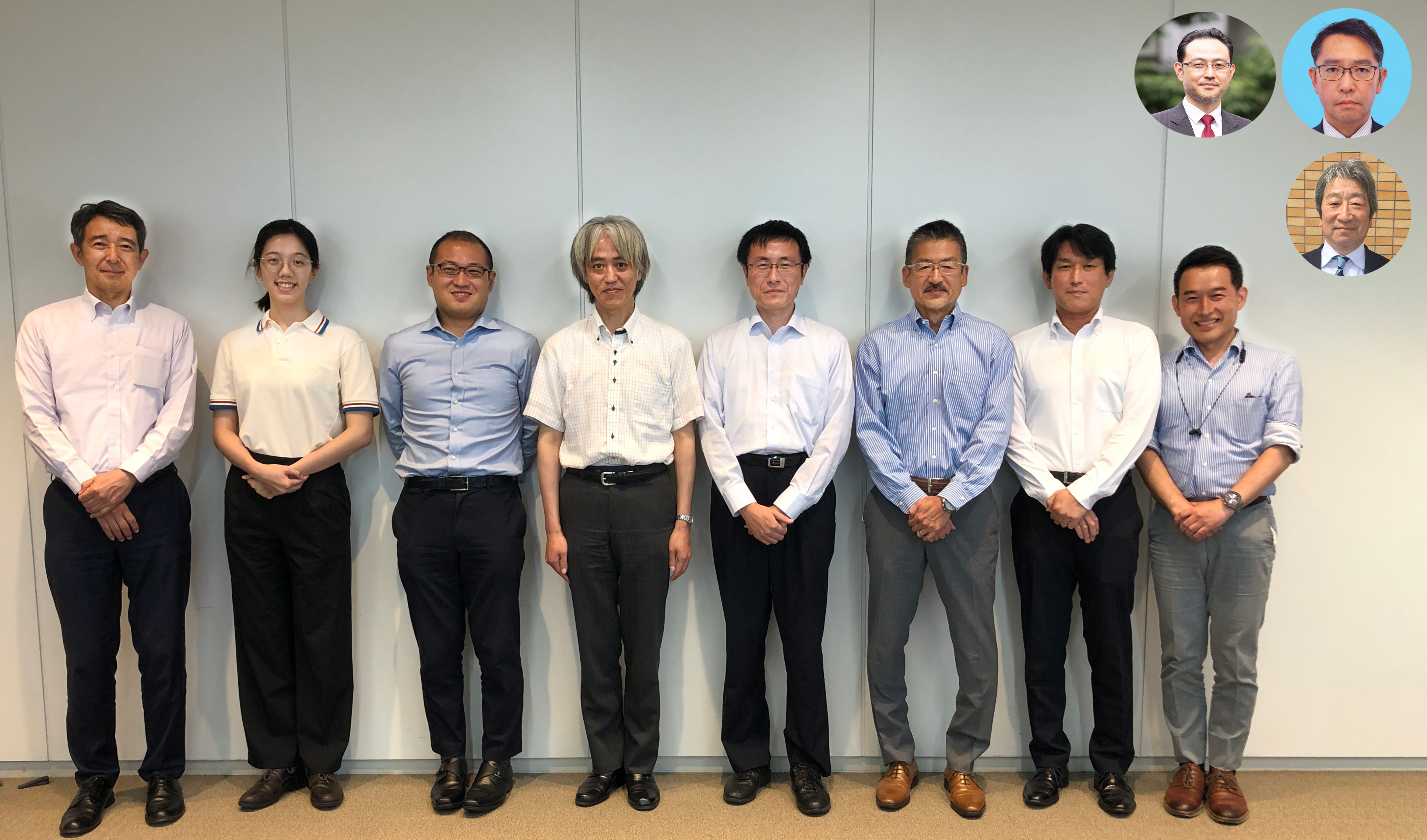 (左から、藤林 晃夫((一財)省エネルギーセンター)、LEE PEOY YING(アズビル(株))、池山 智之(横河電機(株))、渡辺 拓也(富士電機(株))、鎌田 健一(横河電機(株))、鈴木 康央(アズビル(株))、笹木 誠((株)荏原電産)、(三浦 守(JEITA事務局))右上:天野 嘉春(早稲田大学)、松井 哲郎(富士電機(株))、右下:末吉 一雄(横河電機(株)) 以上、2022年度/WG1:連携制御 委員各位(敬称略))及び事務局